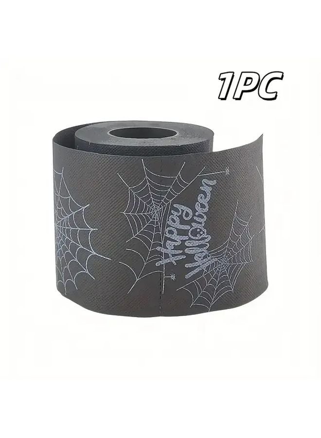 تصميم شبكة عنكبوت هالوين ورق تواليت 4 طبقات 1 قطعة ديكورات الحمام - Image 4